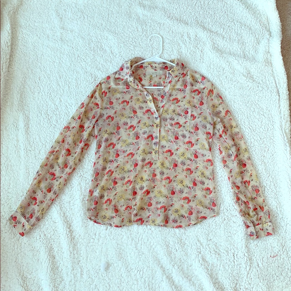 Ann Taylor LOFT - Floral Blouse - Size SMALL